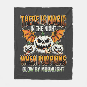 Halloween-Magie-Kürbis-Mondlicht-Horror-Vektor Fleecedecke