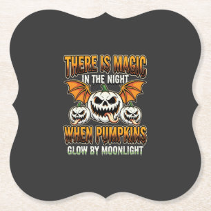 Halloween-Magie-Kürbis-Mondlicht-Horror-Vektor Untersetzer
