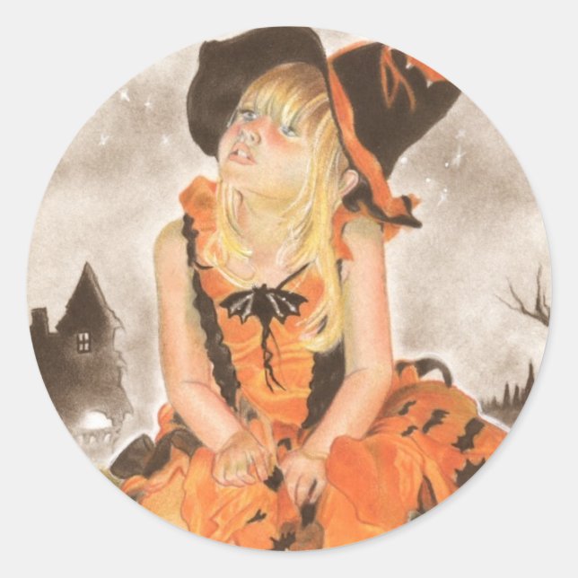 Halloween-Magie Runder Aufkleber (Vorderseite)