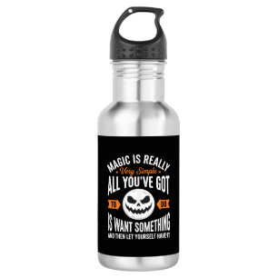 Halloween-Magie-Zitat-Kürbis-Gesicht-Design Edelstahlflasche