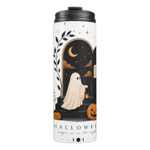 Halloween-Magietür – Gruselige Nacht Thermosbecher