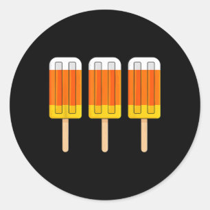 Halloween Mais Spaß Eis Creme Popsicles Runder Aufkleber