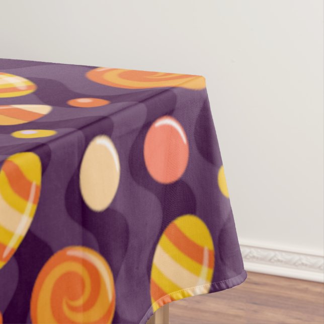 Halloween-Maiskanonen auf Lila Tischdecke (Beispiel)
