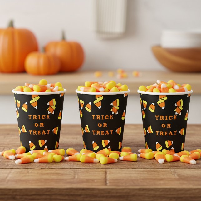 Halloween-Maistrick oder Treat Paper Cups Pappbecher (Trick or treat paper cups just for your candy corns.)