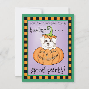 Halloween Maltese Einladung