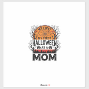 Halloween-Mama mein erstes gruseliges Vintage_1 Aufkleber