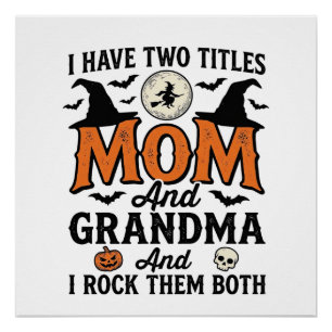 Halloween-Mama-Oma-vintage-Hexen-Shirt-Design_1 Poster