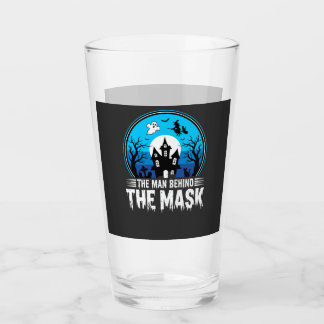 Halloween Man Behind the Mask Haunted House Glas