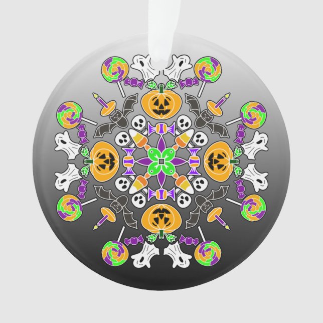 Halloween Mandala Fantômes, Citrouilles et Lolipop (devant)