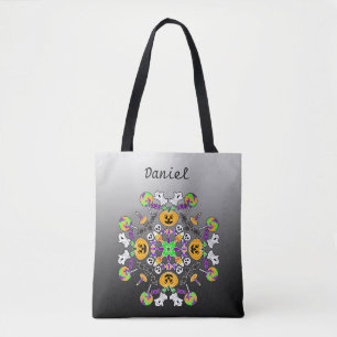 Halloween Mandala Geister, Pumpkins, Fledermäuse u Tasche