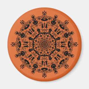 Halloween Mandala Magnet