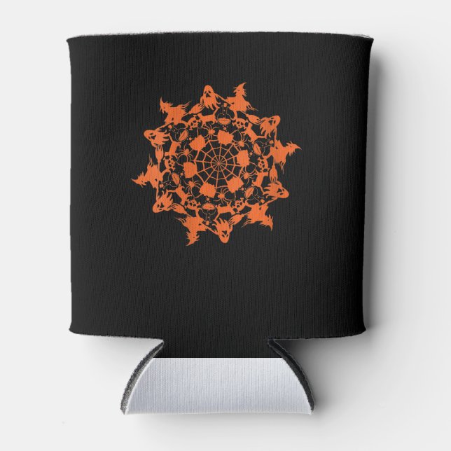 Halloween Mandala Spider Witch Ghost Dosenkühler (Vorderseite)