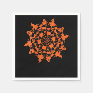 Halloween Mandala Spider Witch Ghost Serviette