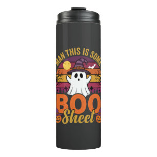 Halloween-Mann, das ist ein bisschen Boo-Blatt-Gei Thermosbecher