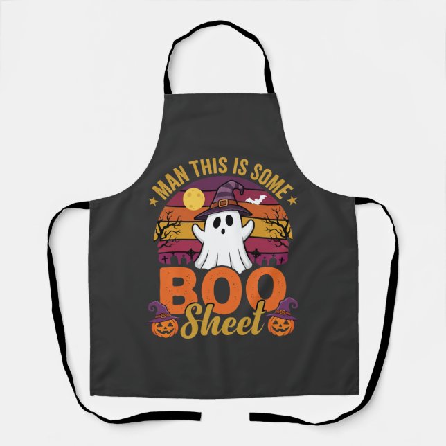 Halloween-Mann, das ist ein bisschen Horrorsheet-G Schürze (Vorderseite)