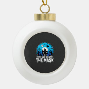 Halloween-Mann hinter der Maske Spukhaus Keramik Kugel-Ornament
