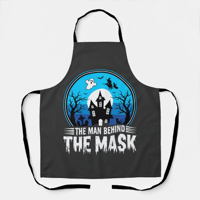 Halloween-Mann hinter der Maske Spukhaus Schürze (Vorderseite)