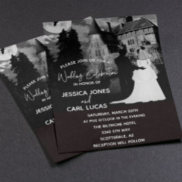 Halloween Mansion Couple Wedding Oktober Einladung Flyer