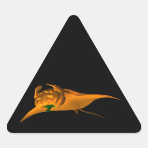 Halloween Manta Ray Dreieckiger Aufkleber