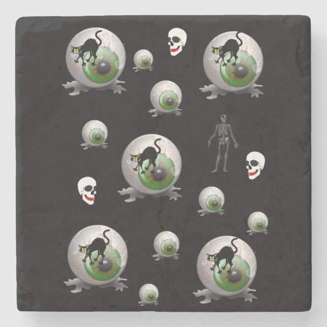 Halloween Marble Stone Untersetzer (Vorderseite)
