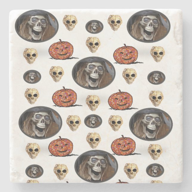Halloween Marble Stone Untersetzer (Vorderseite)