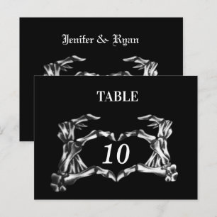 halloween mariage Numéro de table Carte postale