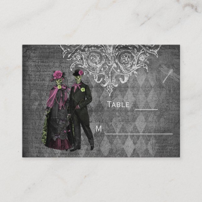 Halloween Mariée & Groom Mariage Guides Cartes de  (Devant)