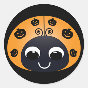 Halloween-Marienkäfer-Aufkleber Runder Aufkleber