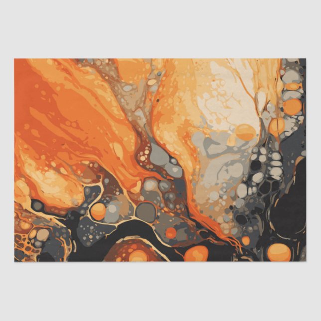 Halloween Marmor Wasserfarbe Swirl 7 Seidenpapier (Vorderseite)