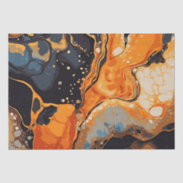 Halloween-Marmor-Wasserfarben-Swirl 11 Seidenpapier