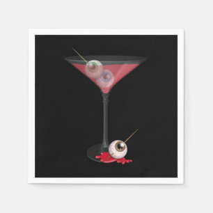 Halloween Martini mit Eyeball Serviette