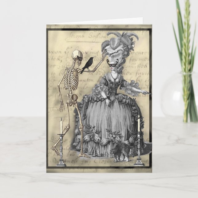 Halloween Masquerade Ball Karte (Vorderseite)