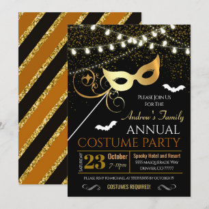 Halloween Masquerade Party Einladung
