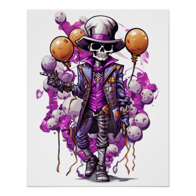 Halloween Masquerade Spooky Kostüme Falloween Poster (Vorderseite)