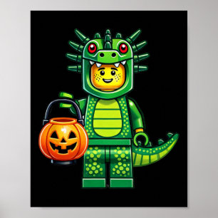 Halloween Master Builder Dragon Kids Gebäude Bloc Poster