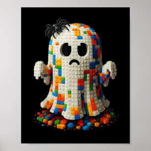 Halloween Master Builder Geist Kinder Baustein Poster