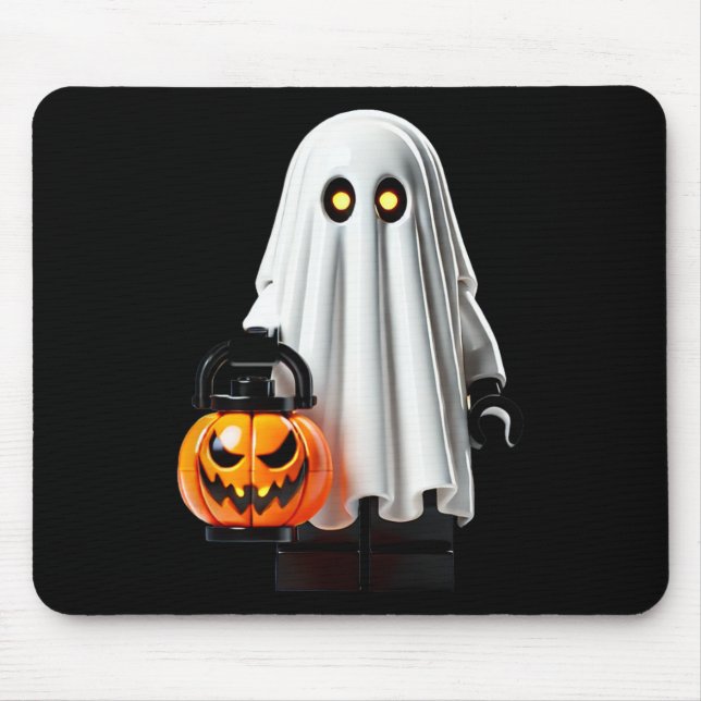 Halloween Master Builder Ghost Kids Gebäude Block Mousepad (Vorne)