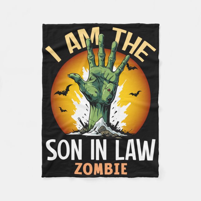 Halloween Matching Sohn im Gesetz Zombie Kostüm Fleecedecke (Vorderseite)