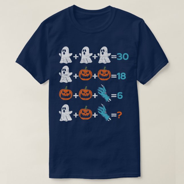 Halloween Math Teacher Premium T-Shirt (Design vorne)