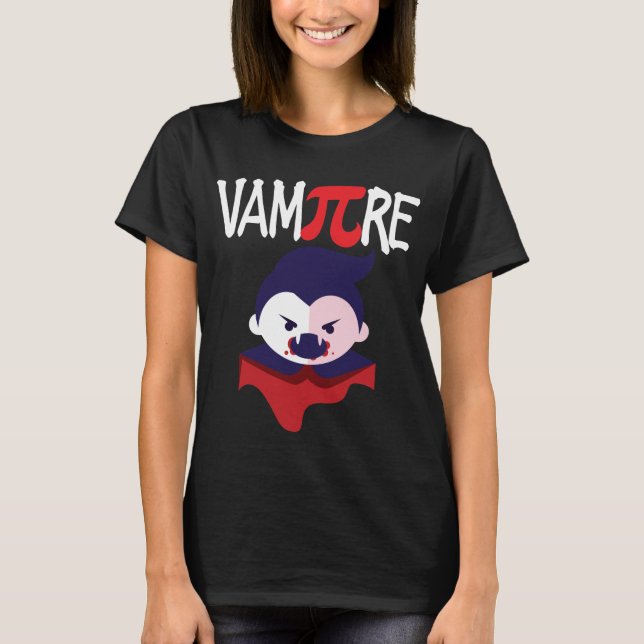 Halloween-Mathe-Lehrer-Vampirs-Kostüm-lustiges T-Shirt (Vorderseite)