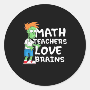 Halloween-Mathe-Liebe Runder Aufkleber