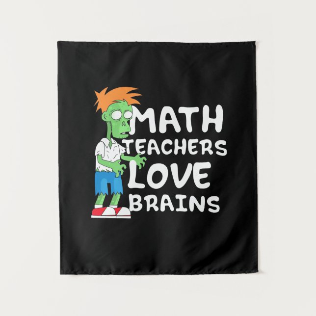 Halloween-Mathe-Liebe Wandteppich (Vorderseite)
