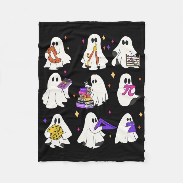 Halloween Mathelehrer Fleecedecke (Vorderseite)