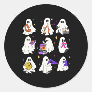 Halloween Mathelehrer Runder Aufkleber