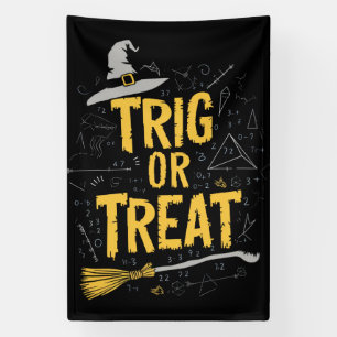Halloween Mathematik Lehrer Trig oder Leckerei Sch Banner