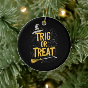 Halloween Mathematik Lehrer Trig oder Leckerei Sch Keramik Ornament