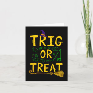 Halloween Mathematik Lehrer Trig oder Leckerei Stu Karte