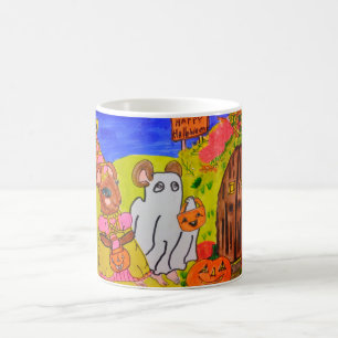 HALLOWEEN MÄUSE SÜßIGKEITEN ERBETTELN KAFFEETASSE
