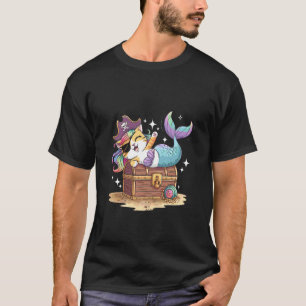 Halloween Meerjungfrau Pirat Katze Cute für Männer T-Shirt