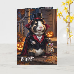 Halloween Meerschweinchen, Dracula Trick or Wheek! Karte